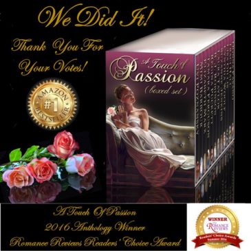 A TOUCH OF PASSION winner of the 2016 The Romance Reviews Readers’ Choice Awards!